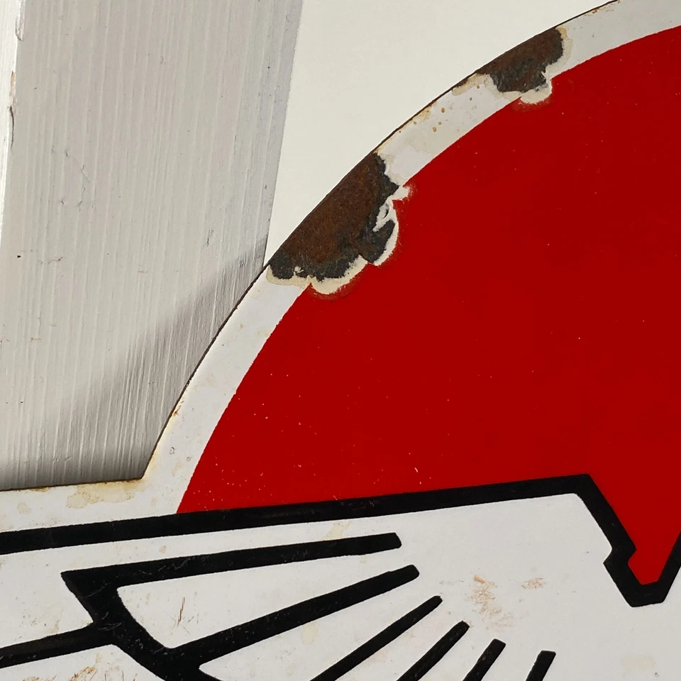 Flying A Enamel Sign - 50x30cm (19.7x11.8") - Rare Gas Station Vintage Iron Sign - Image 3 of 4