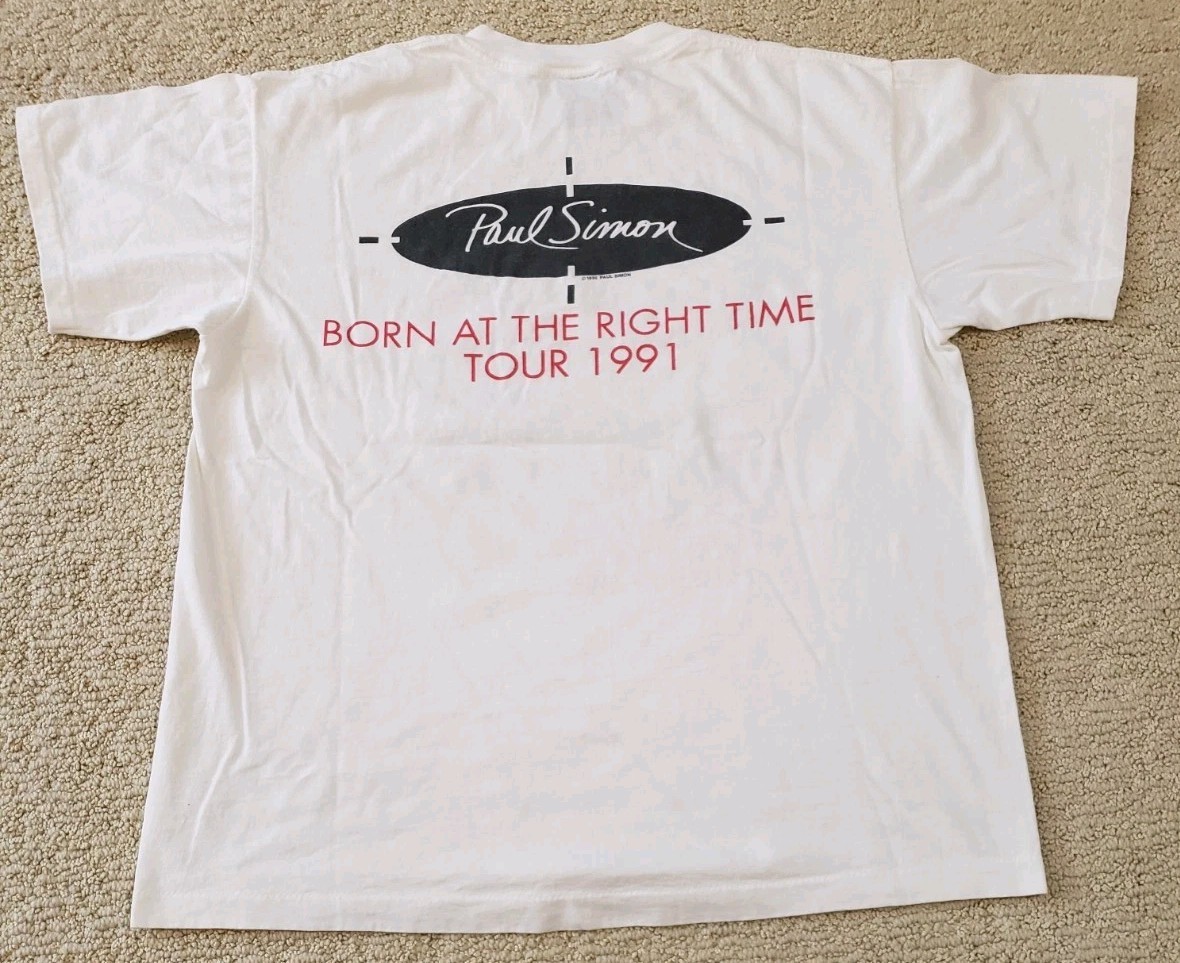 Vtg 1991 Paul Simon Born At The Right Time Tour T Shirt | eBay