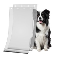2-Pack Dog Door Replacement Flaps - Compatible with 17.87x9.96 inches, Clear
