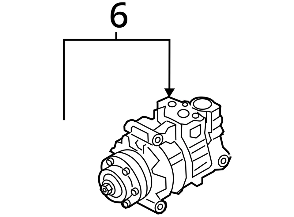 AC Compressor Fits 13-20 AUDI A4 1456877 - Image 4 of 4