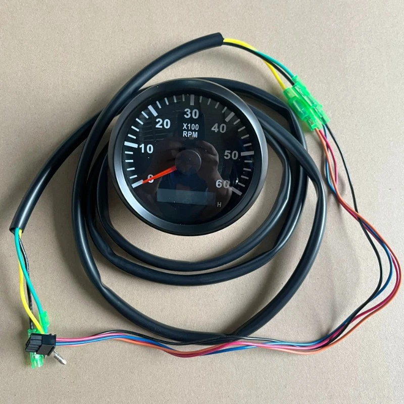 Tacómetro marino 0-6000 RPM apto para motor fueraborda Yamaha Suzuki Parsun 2 y 4 tiempos