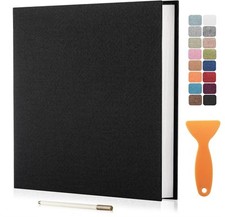 Large Photo Album Self Adhesive Scrapbook for 11"x10.6" 40Pages, Black