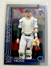 2025 Topps Chrome Update Base Card # USC86 Liam Hicks, Miami Marlins RC