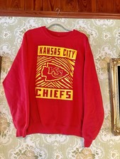 Kansas City Chiefs Sweatshirt Mens Large NFL Team Apparel Red Crewneck Football