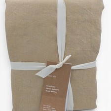 NEW West Elm European Flax Linen Duvet Cover Full Queen Straw