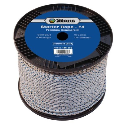 500 Foot #4 Solid Braid Starter Rope 1/8'' Briggs 280406S 280399S Oregon