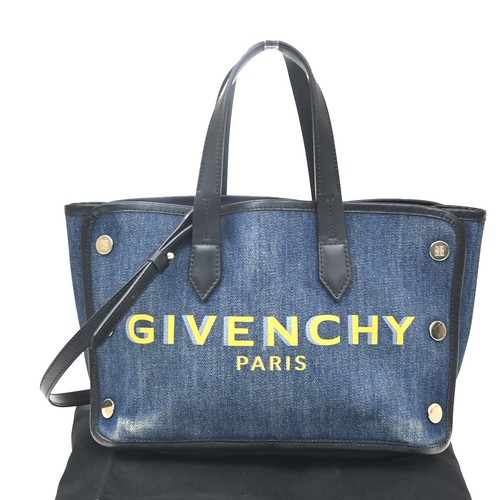 Givenchy Bond Shopper Denim Blue Denim_Jeans Tote Bag