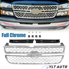 For Silverado 1500 2500 3500 Hd Pickup 2003-2007 Front Grill Chrome Honeycomb For Silverado 1500 2500 3500 Hd Pickup 2003-2007 Front Grill Chrome Honeycomb