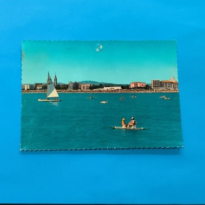 RIMINI THE BEACH SEA VIEW - COLOR POSTCARD WRITTEN