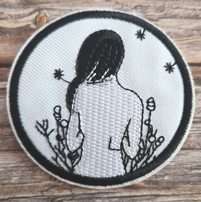 Girl in Nature Boho Hippie Hippy Beautiful Embroidered Iron on Patch