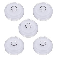 5pcs Round Bubble Level 30x10mm Mini Circular Bullseye Spirit Levels, Blue