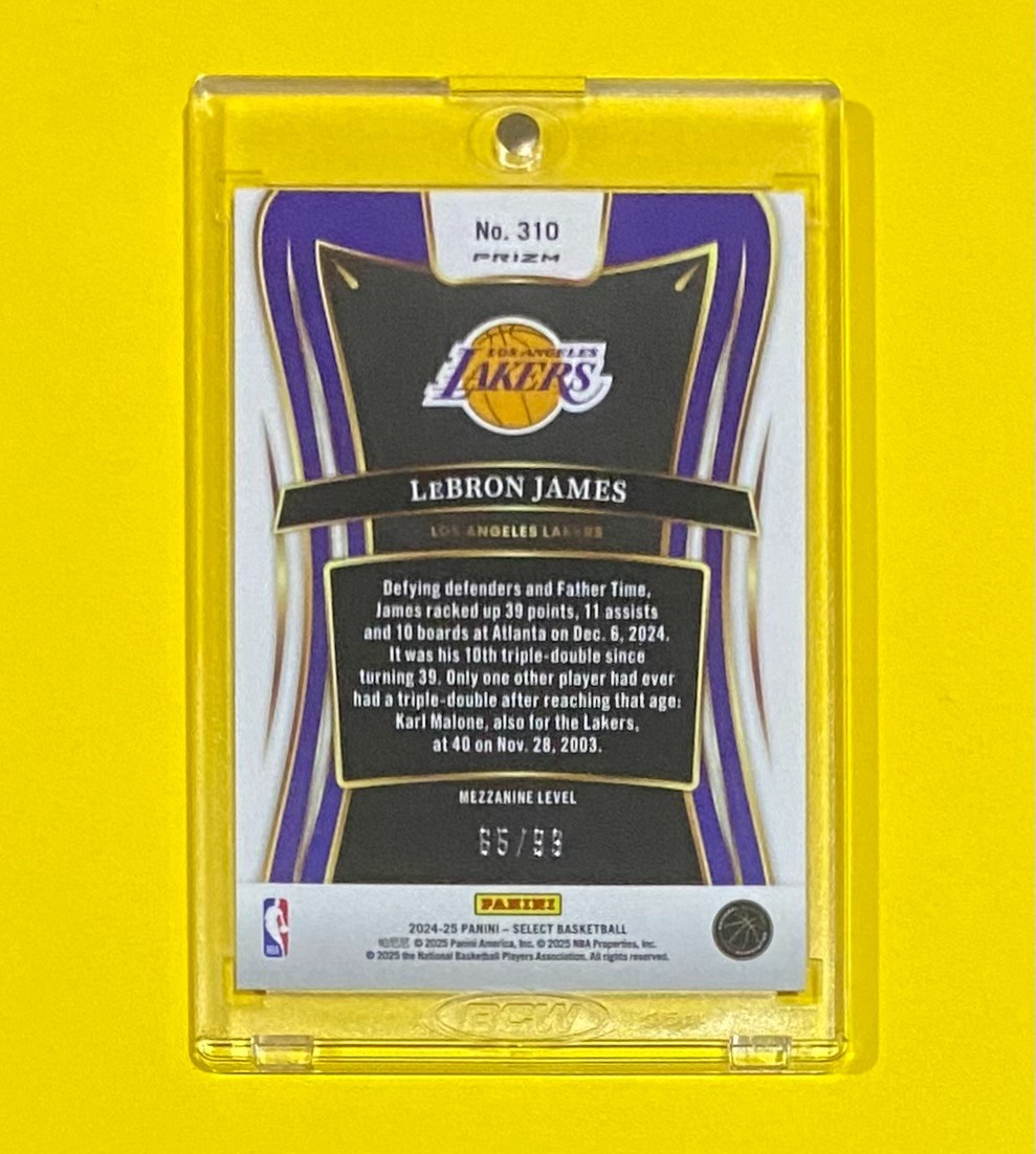 2024-25 Select LeBron James MEZZANINE PURPLE CRACKED ICE