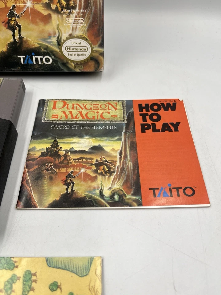 Dungeon Magic: Sword of the Elements (NES) CIB w/Manual + Map Authentic Working - Image 2 of 4