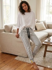 Cozy Fleece Lined Joggers M Gray Tapered Sweatpants Loungewear Athleisure