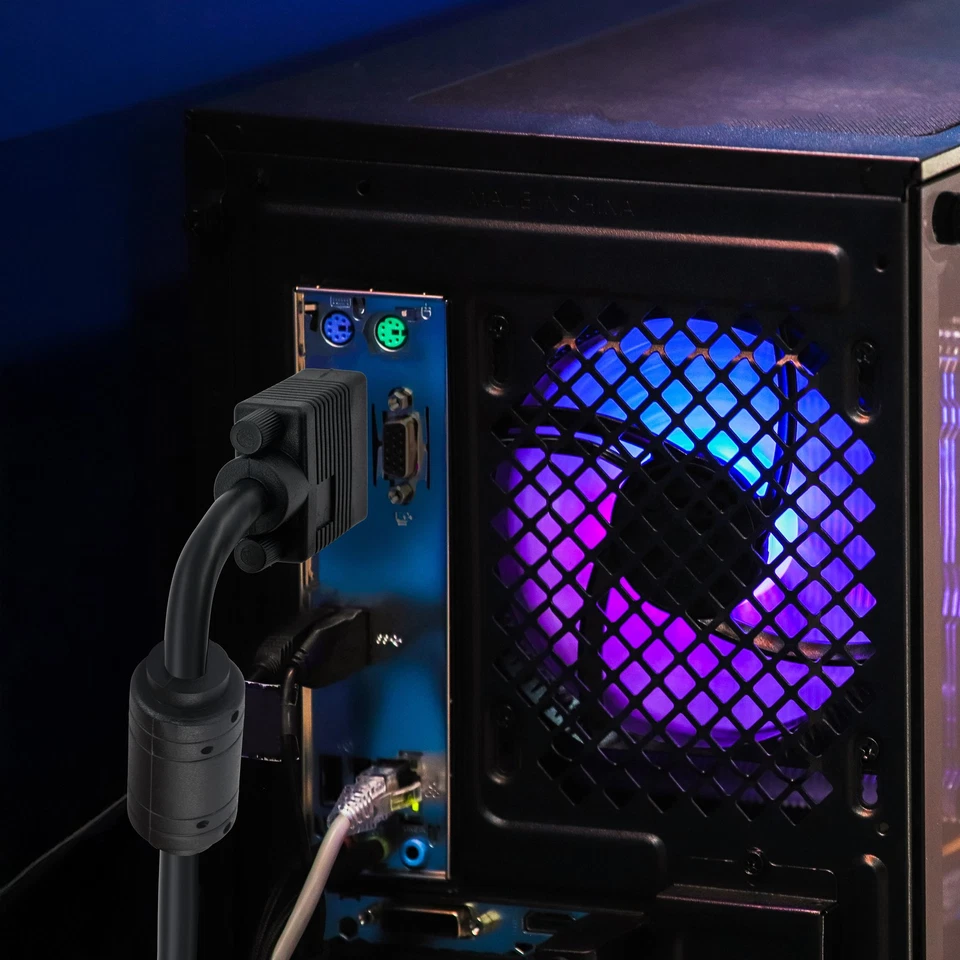 25m S-VGA Kabel VGA Monitor Verlängerung Ferritkern schwarz geschirmt - Bild 2 von 4