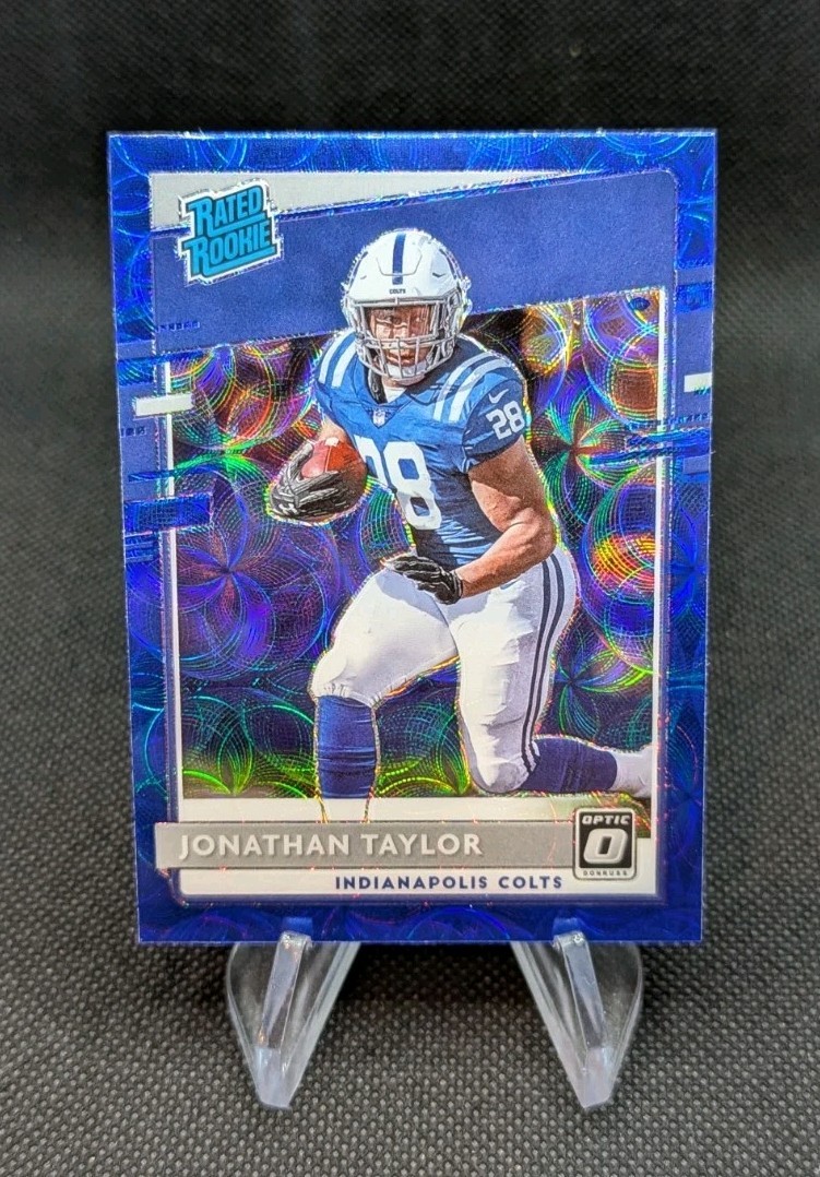 2020 Donruss Optic Blue Scope Prizm #167 Jonathan Taylor Rated Rookie - Colts RC