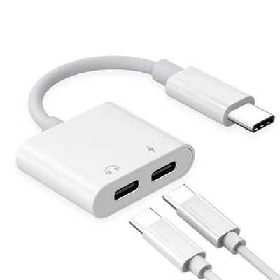 USB Typ C Dual 2 in 1 Typ C Splitter Audio Adapter Kopfhörer Laden und Musik