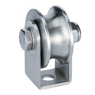 Cable Pulley Wheel, Swivel Single Pulley Block, Stainless Steel, Bearing Insi...