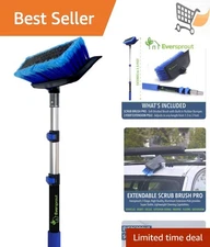 5-to-3 Foot Car and Boat Scrub Brush Aluminum Extension Pole MultiPurpose