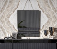 Grauer Holz- Und Glasspiegel Modern, Eleganter Wandspiegel