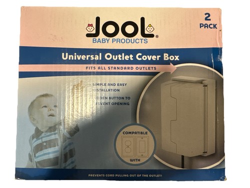 Jool Universal Steckdosenabdeckbox für Kindersicherheit Babyschutz 2er Pack