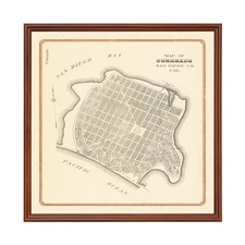 Old Map of Coronado, CA 1912 - Vintage Coronado California A