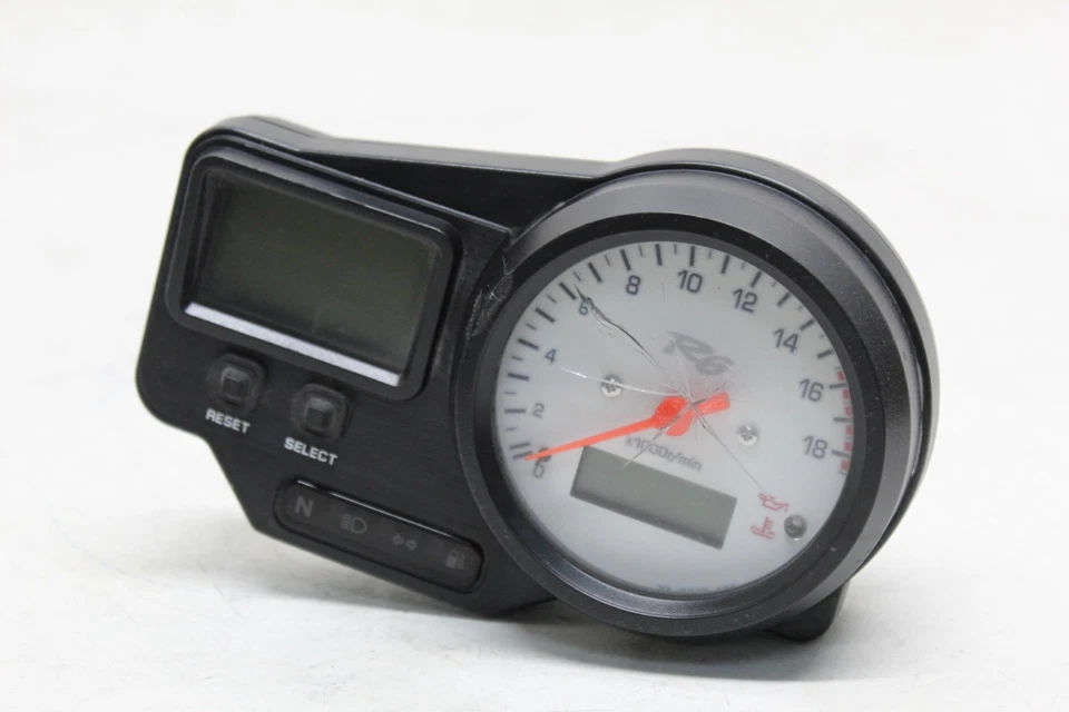 1999-2002 YAMAHA YZF R6 OEM SPEEDO TACH GAUGES DISPLAY CLUSTER SPEEDOMETER  - Image 2 of 4