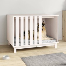 Dog House White Solid pine wood Medium Durable Dog House