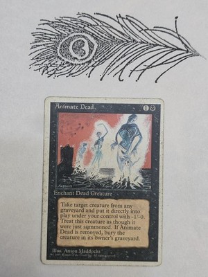 Animate Dead 4th Edition Regular Card Non Foil Magic The Gathering HP