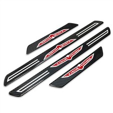 Jeep Trailhawk Black Carbon Fiber Universal Door Sill Protector Kick Plates