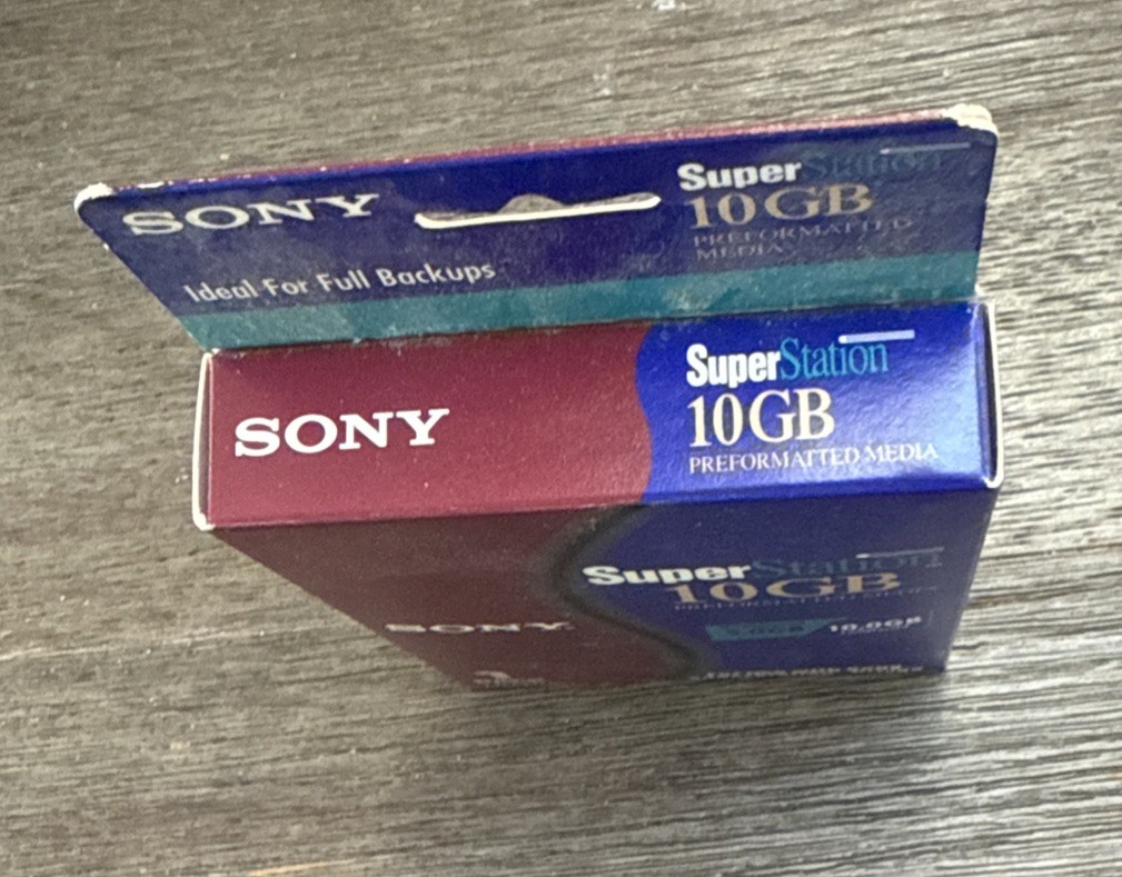 SONY 10GB SUPERSTATION SUPER STATION PREFORMATTED DATA TAPE MEDIA 1 PACK *NEW*