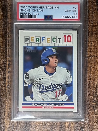 Shohei Ohtani 2025 Topps Heritage High Number #P10-3 Perfect 10's PSA-10