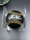 Jordan Walker Cardinals Autographed Black Leather Baseball Beckett COA (CBMH)