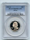 1993 S 25C Silver Washington Quarter Proof PCGS PR69DCAM