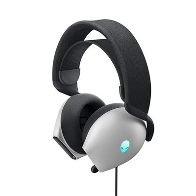 Alienware Wired Gaming Headset - AW520H Silver White 40mm Hi-Res Certified
