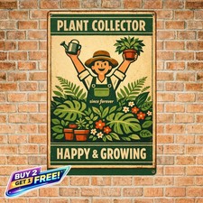 It's Not Hoarding If It's Plants Funny Gardening Tin Sign 8x12 Wall Decor