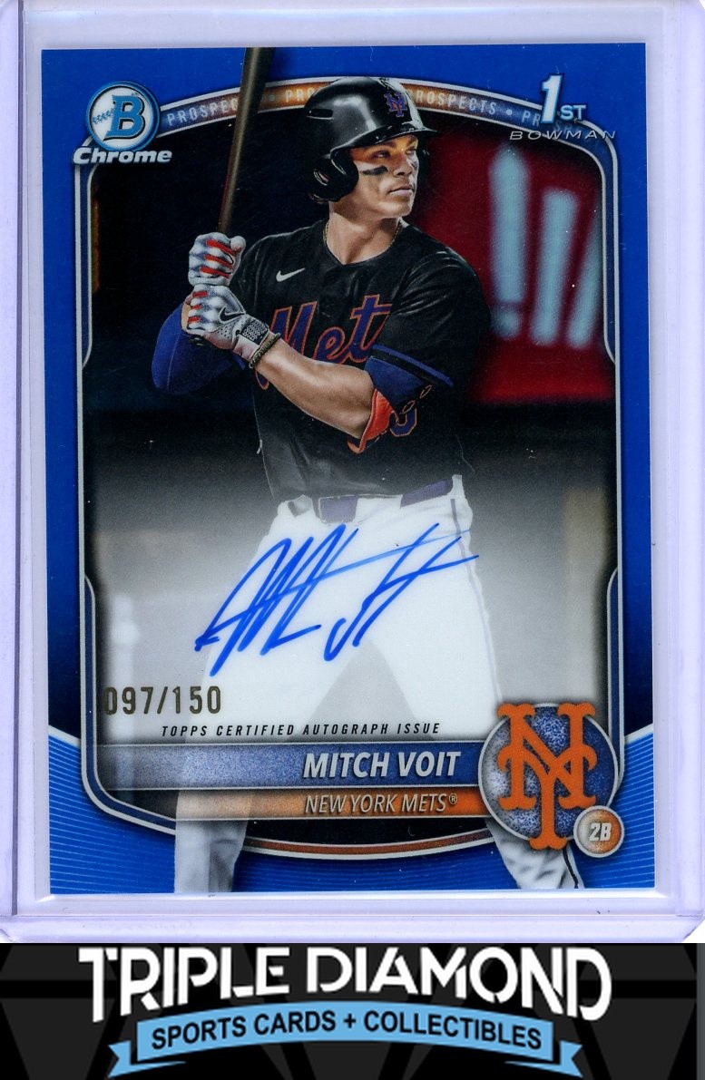 2025 Bowman Draft Chrome 1st Mitch Voit Auto Blue Refractor #097/150 T291