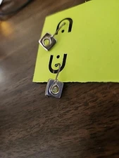 SILPADA W0659 VINTAGE STERLING 925 PERIDOT SQUARE EARRINGS (C217A)