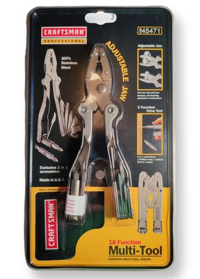 New Craftsman #945471 Professional 18 Function Multi Tool W/Sheath U.S.A. Made
