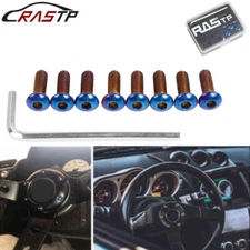 8PCS Racing Car Steering Wheel Screw Kit M5x0.8 Bolts Round Head Stainless Steel