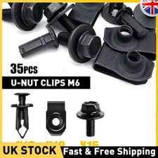 70PCS Bolts & U-nut Body Clips - M6 Under Engine Splash Cover Shield Fit Toyota