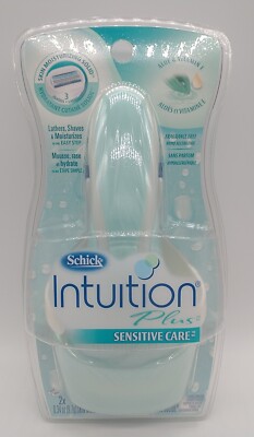 Schick Intuition Sensitive Care Womens Razor  1 Razor Handle and 2 Refills