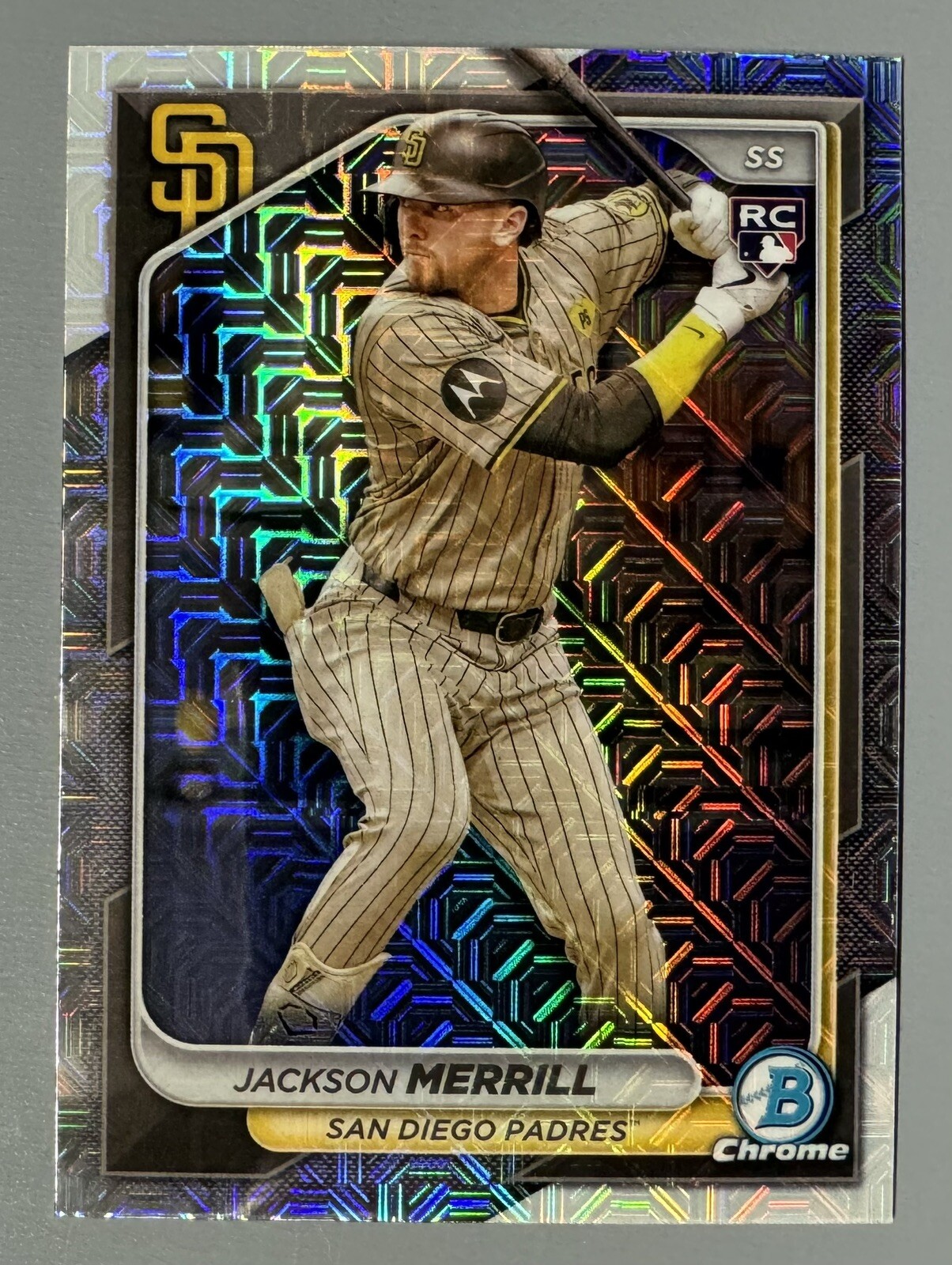 2024 Bowman Chrome Jackson Merrill Mega Box Mojo Refractor RC #27 Padres - B