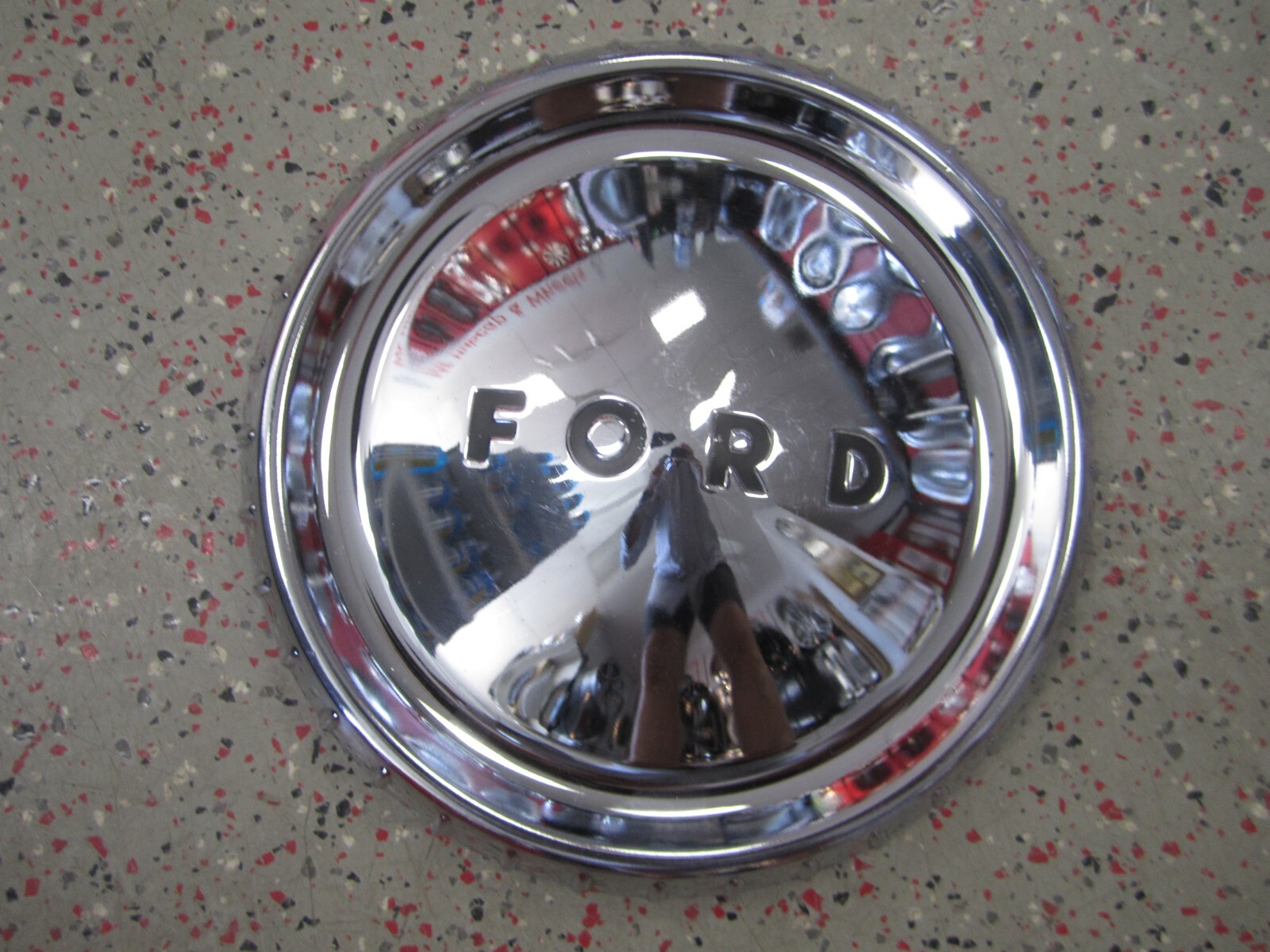 Set(4) Rare Vintage Ford 1960's Dog Dish Poverty Hubcaps No Numbers On