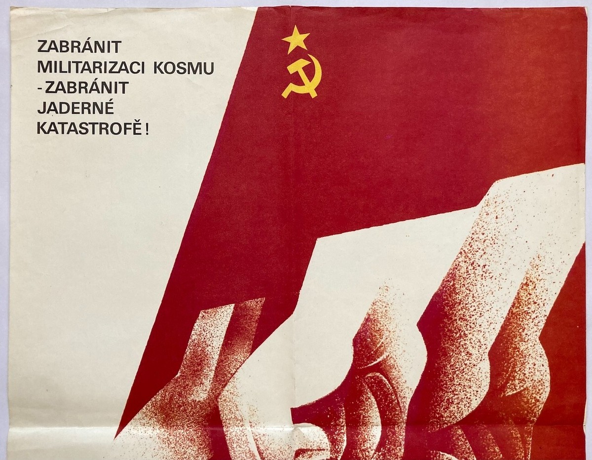 Original Vintage Poster SPACE RACE - COLD WAR - NUCLEAR