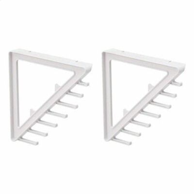 Amazon Basic Closet Bracket with Extra Diagonal Storage-Large White 2-PACK NEW