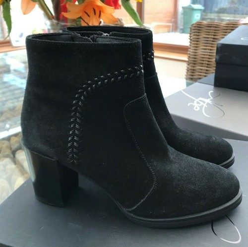 Alpe Negro Designer Black Suede Block 