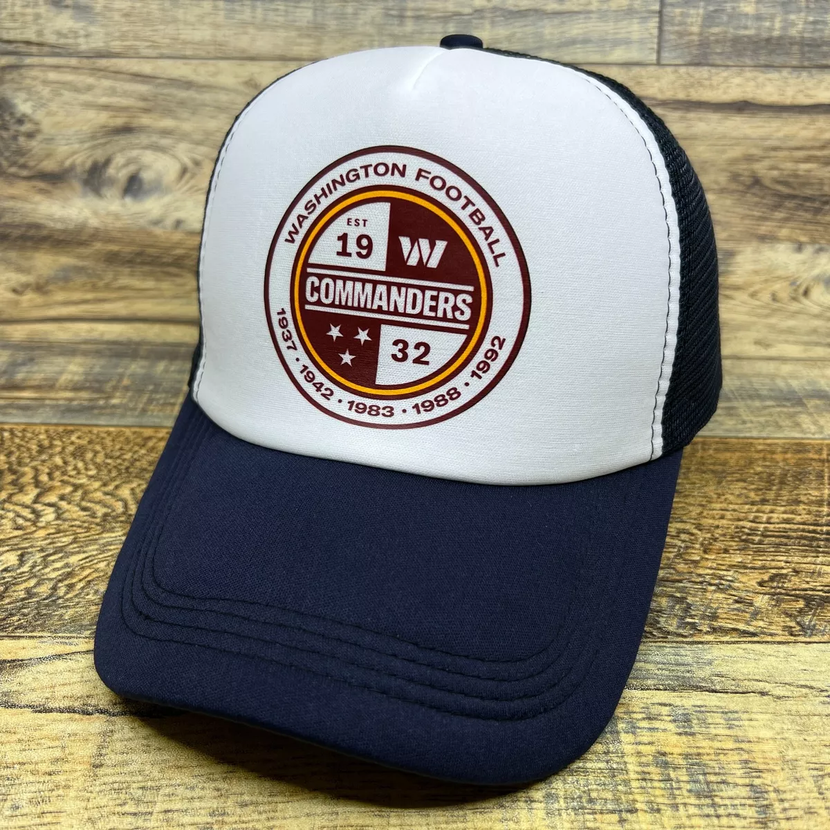 Washington Commanders Mens Trucker Hat Navy Snapback Football Baseball Cap