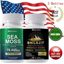 Dynamic Vitality Bundle - Seaweed Multivitamin  Shilajit Power Combo 2 Bottles
