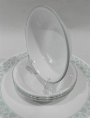   4 Corelle DELANO 10-oz DESSERT BOWLS Anders Sauce Fruit Sea Mist Pale Green